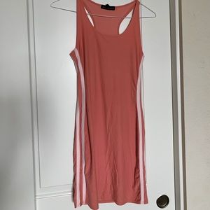 Baby Pink Bodycon Adidas Inspired Tank Dress